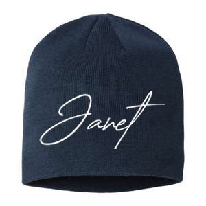 Janet Name In Script Lettering Sustainable Beanie