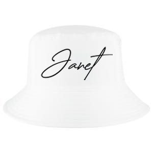 Janet Name In Script Lettering Cool Comfort Performance Bucket Hat