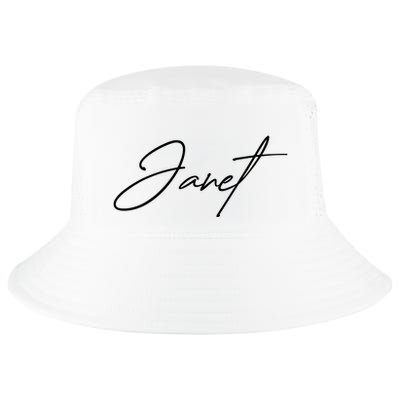 Janet Name In Script Lettering Cool Comfort Performance Bucket Hat