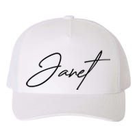 Janet Name In Script Lettering Yupoong Adult 5-Panel Trucker Hat