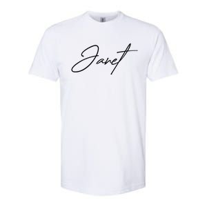 Janet Name In Script Lettering Softstyle CVC T-Shirt