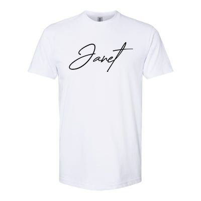 Janet Name In Script Lettering Softstyle® CVC T-Shirt