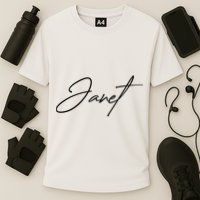 Janet Name In Script Lettering Performance Shirt