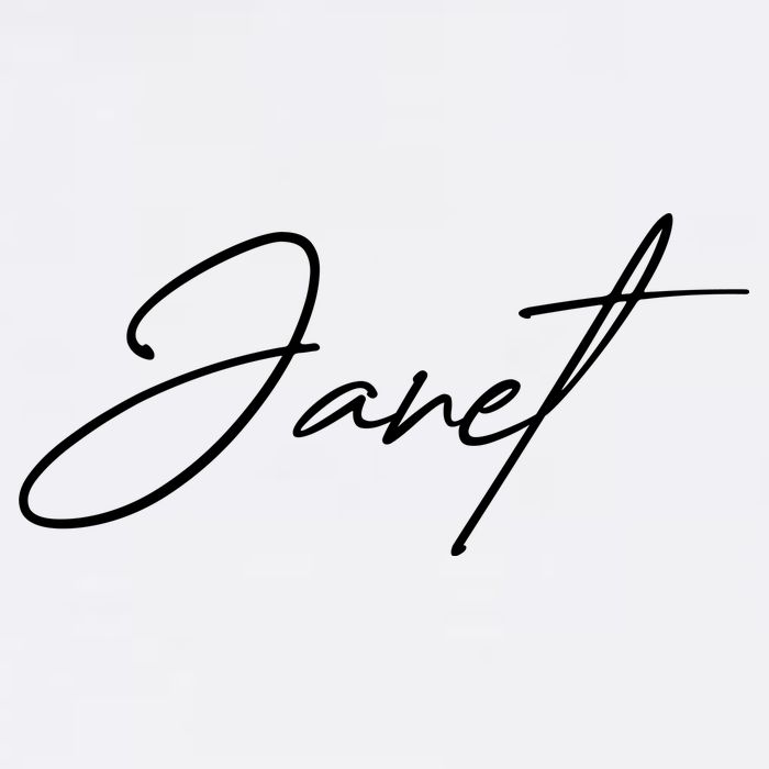 Janet Name In Script Lettering Performance Shirt