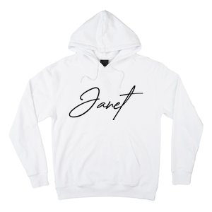 Janet Name In Script Lettering Hoodie