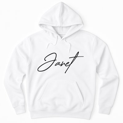 Janet Name In Script Lettering Hoodie