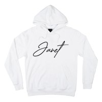 Janet Name In Script Lettering Hoodie