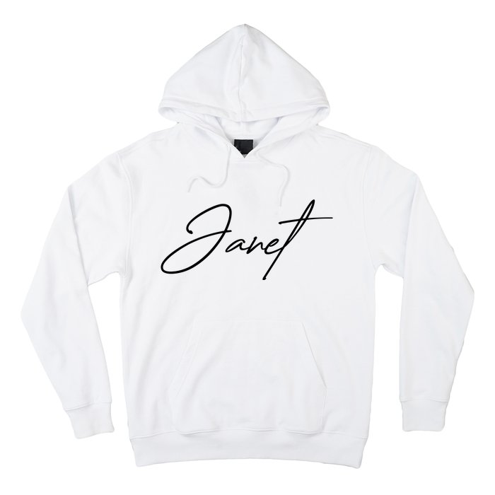 Janet Name In Script Lettering Hoodie