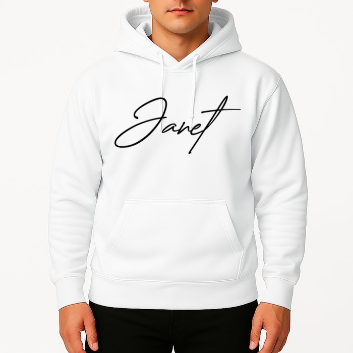 Janet Name In Script Lettering Hoodie