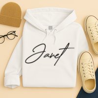 Janet Name In Script Lettering Hoodie