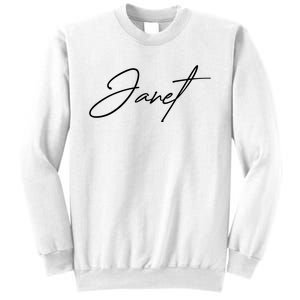 Janet Name In Script Lettering Sweatshirt