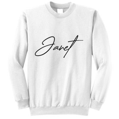 Janet Name In Script Lettering Sweatshirt