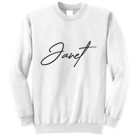Janet Name In Script Lettering Sweatshirt