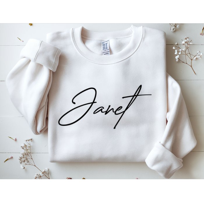 Janet Name In Script Lettering Sweatshirt
