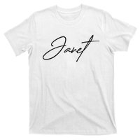 Janet Name In Script Lettering T-Shirt