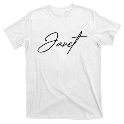 Janet Name In Script Lettering T-Shirt