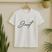 Janet Name In Script Lettering T-Shirt