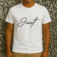 Janet Name In Script Lettering T-Shirt