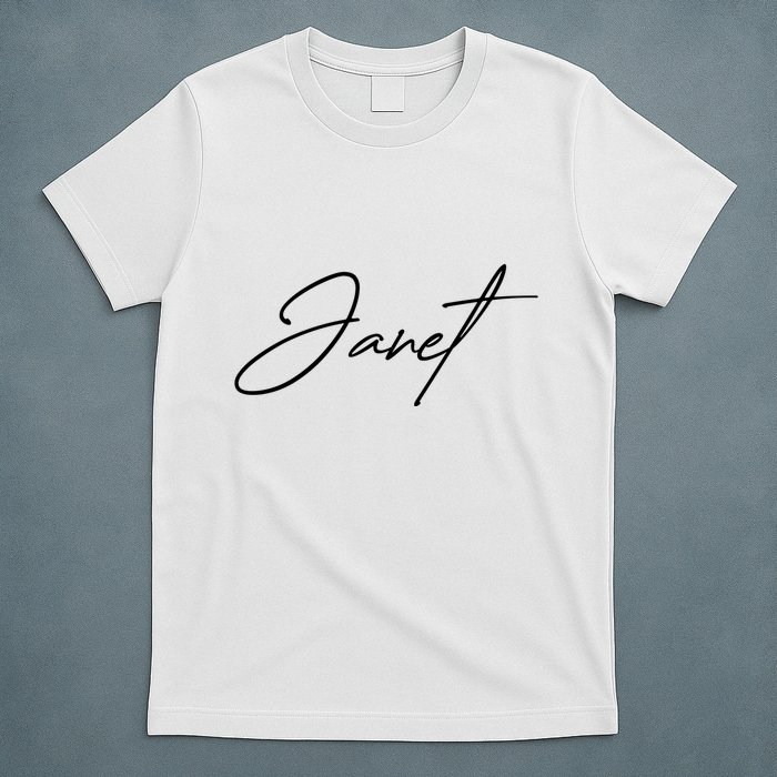 Janet Name In Script Lettering T-Shirt