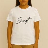 Janet Name In Script Lettering T-Shirt