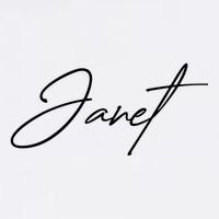 Janet Name In Script Lettering T-Shirt
