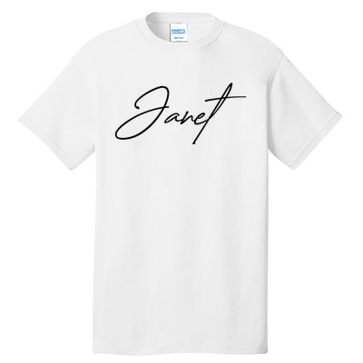 Janet Name In Script Lettering Tall T-Shirt