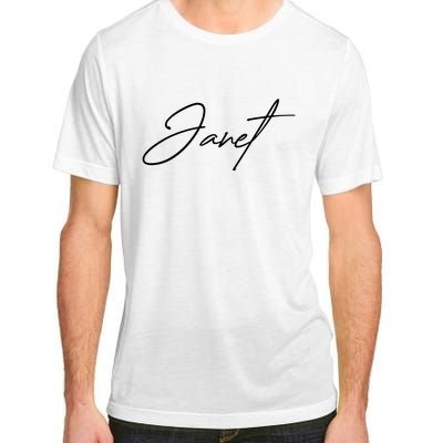 Janet Name In Script Lettering Adult ChromaSoft Performance T-Shirt