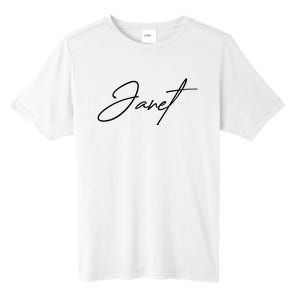 Janet Name In Script Lettering Tall Fusion ChromaSoft Performance T-Shirt