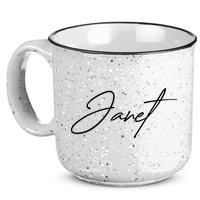 Janet Name In Script Lettering 15oz Campfire Ceramic Mug