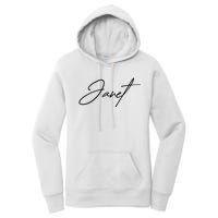 Janet Name In Script Lettering Women's Pullover Hoodie