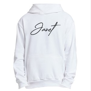 Janet Name In Script Lettering Urban Pullover Hoodie