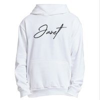 Janet Name In Script Lettering Urban Pullover Hoodie