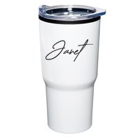 Janet Name In Script Lettering Tumbler