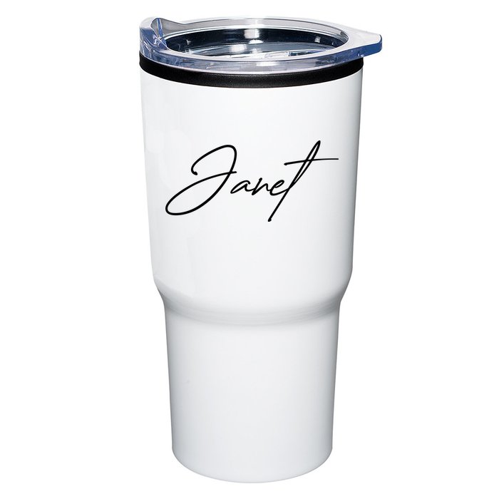 Janet Name In Script Lettering Tumbler