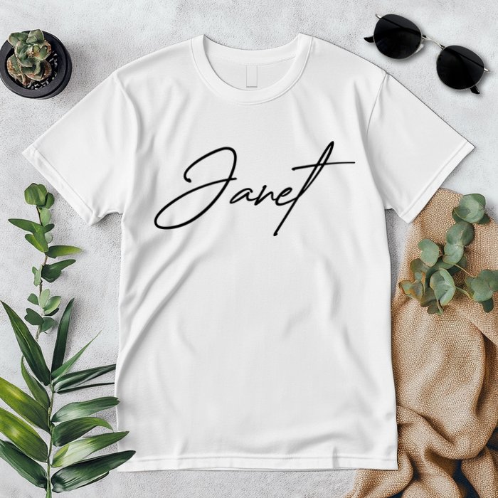 Janet Name In Script Lettering Premium T-Shirt