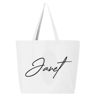 Janet Name In Script Lettering 25L Jumbo Tote