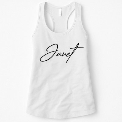 Janet Name In Script Lettering Womens Tank Top