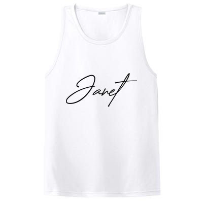 Janet Name In Script Lettering PosiCharge Competitor Tank