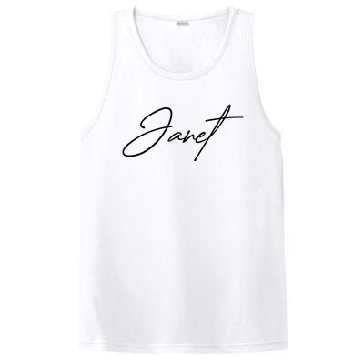 Janet Name In Script Lettering PosiCharge Competitor Tank