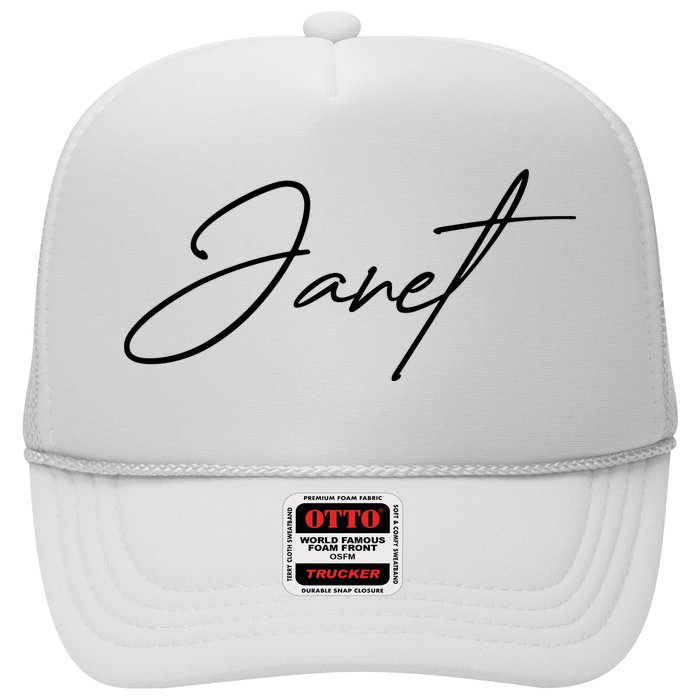 Janet Name In Script Lettering Hat