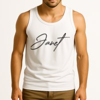 Janet Name In Script Lettering Tank Top