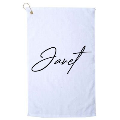 Janet Name In Script Lettering Golf Towel
