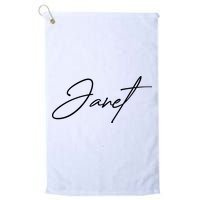 Janet Name In Script Lettering Golf Towel