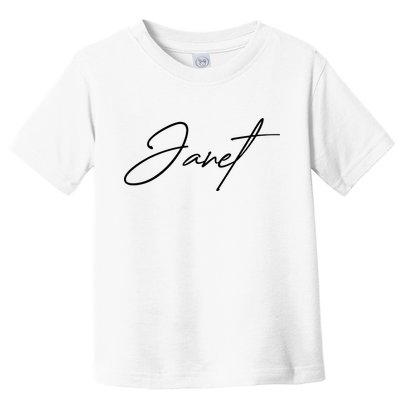 Janet Name In Script Lettering Toddler T-Shirt