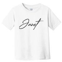 Janet Name In Script Lettering Toddler T-Shirt