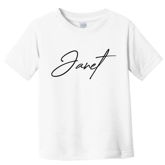 Janet Name In Script Lettering Toddler T-Shirt