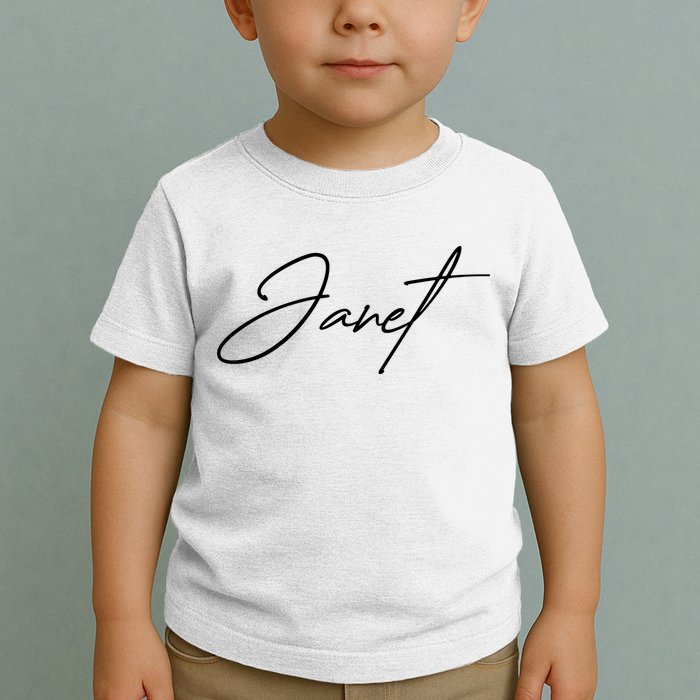 Janet Name In Script Lettering Toddler T-Shirt