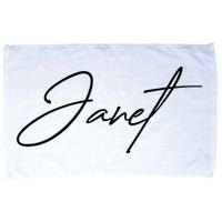 Janet Name In Script Lettering Microfiber Hand Towel