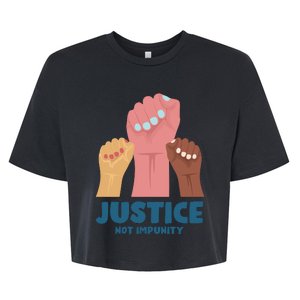 Justice Not Impunity Bella+Canvas Jersey Crop Tee