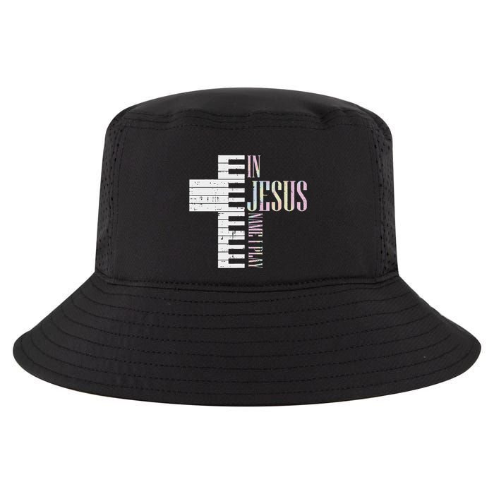 Jesus Name I Play Piano Christian Pianist Cool Comfort Performance Bucket Hat